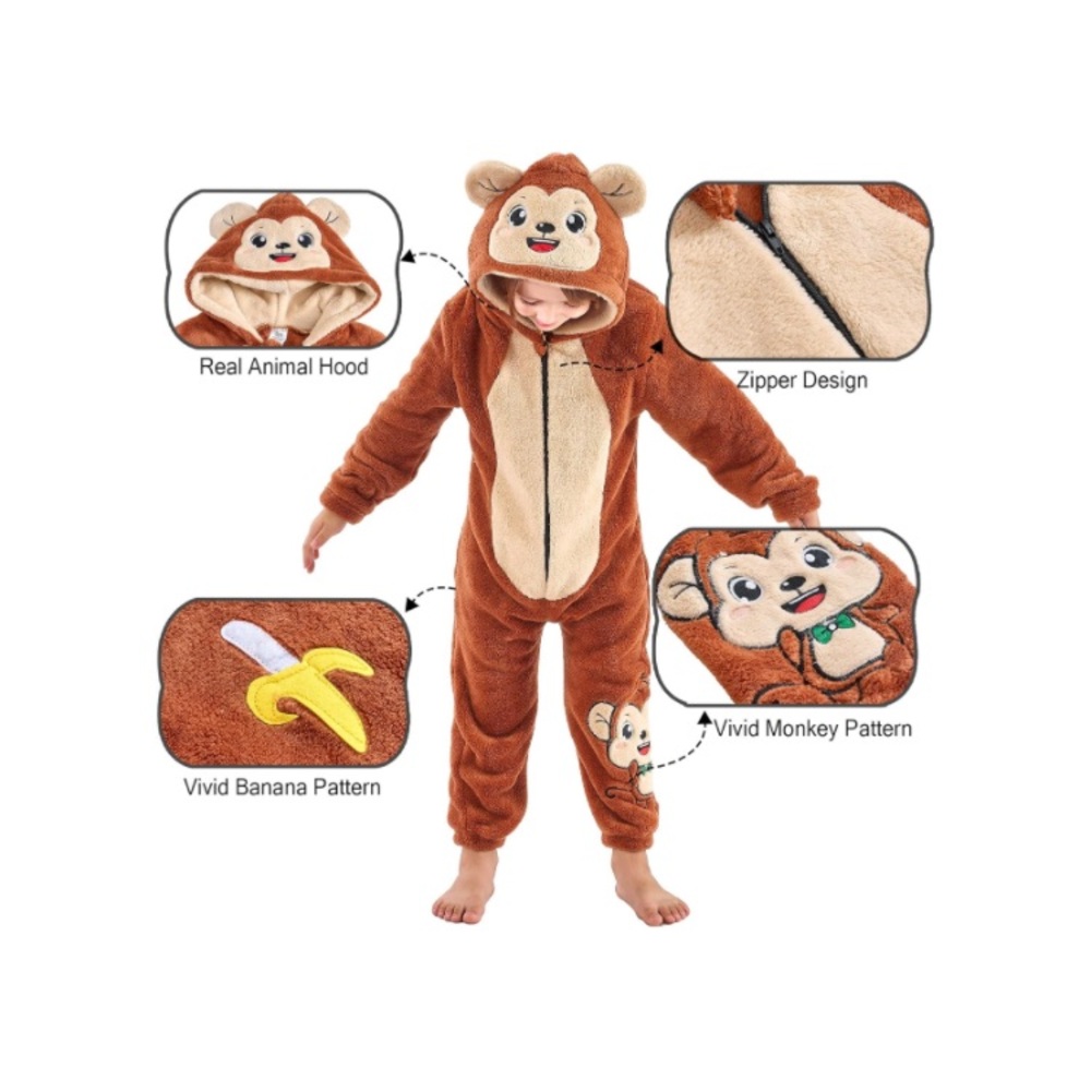 Monkey Animal Soft Baby Kid’s Bodysuit Dress Up Costume [18-24mo]